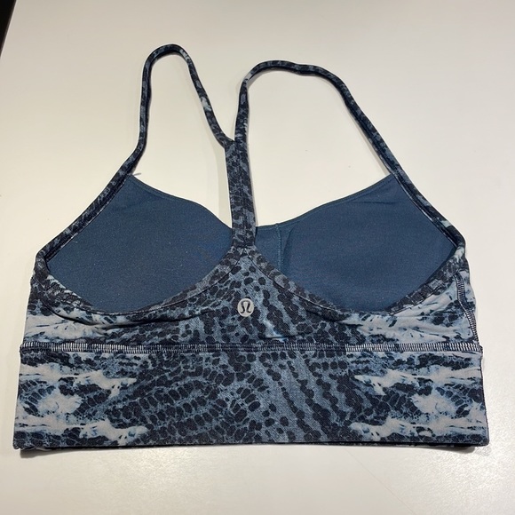 Lululemon Flow Y Bra Long Line - Indigo Lace Starlight Multi - Size 6 - Picture 5 of 5